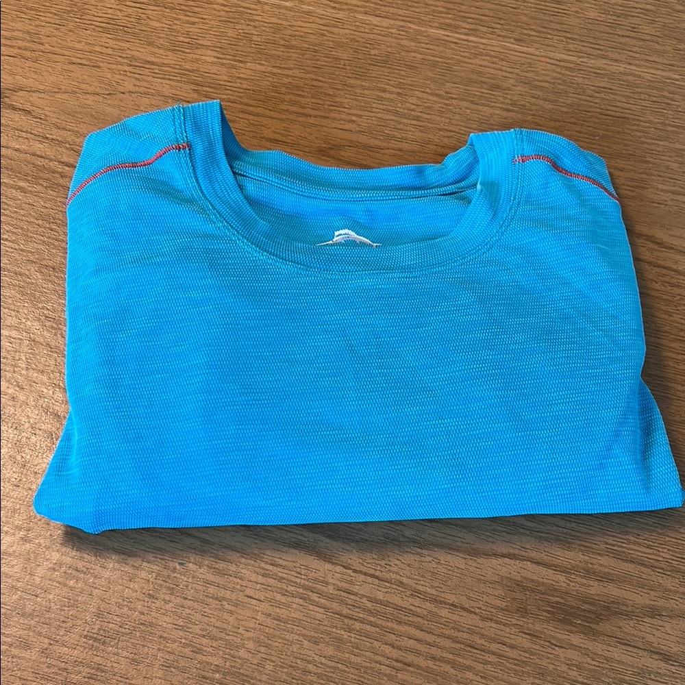 Men's Tommy Bahama Lightweight Short-Sleeve Crewneck Shirt - Aqua Blue